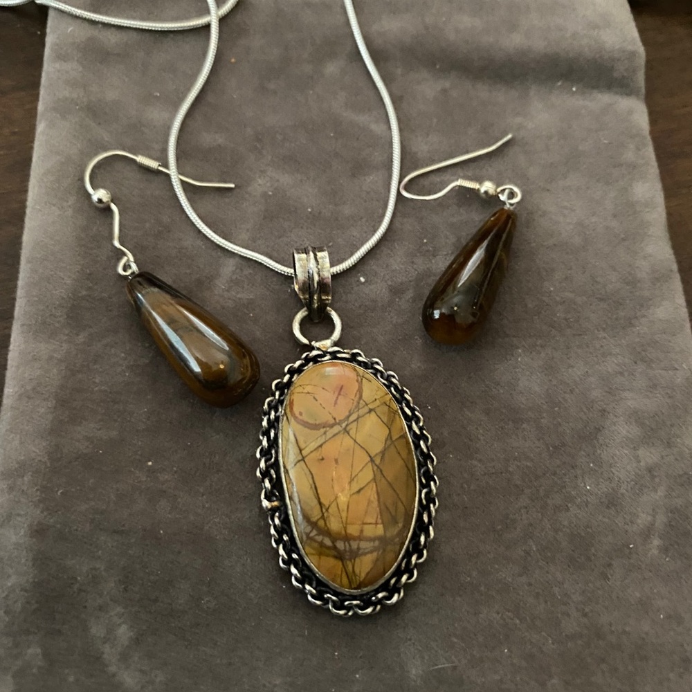 Gorgeous Picasso Jasper and Tiger’s Eye set